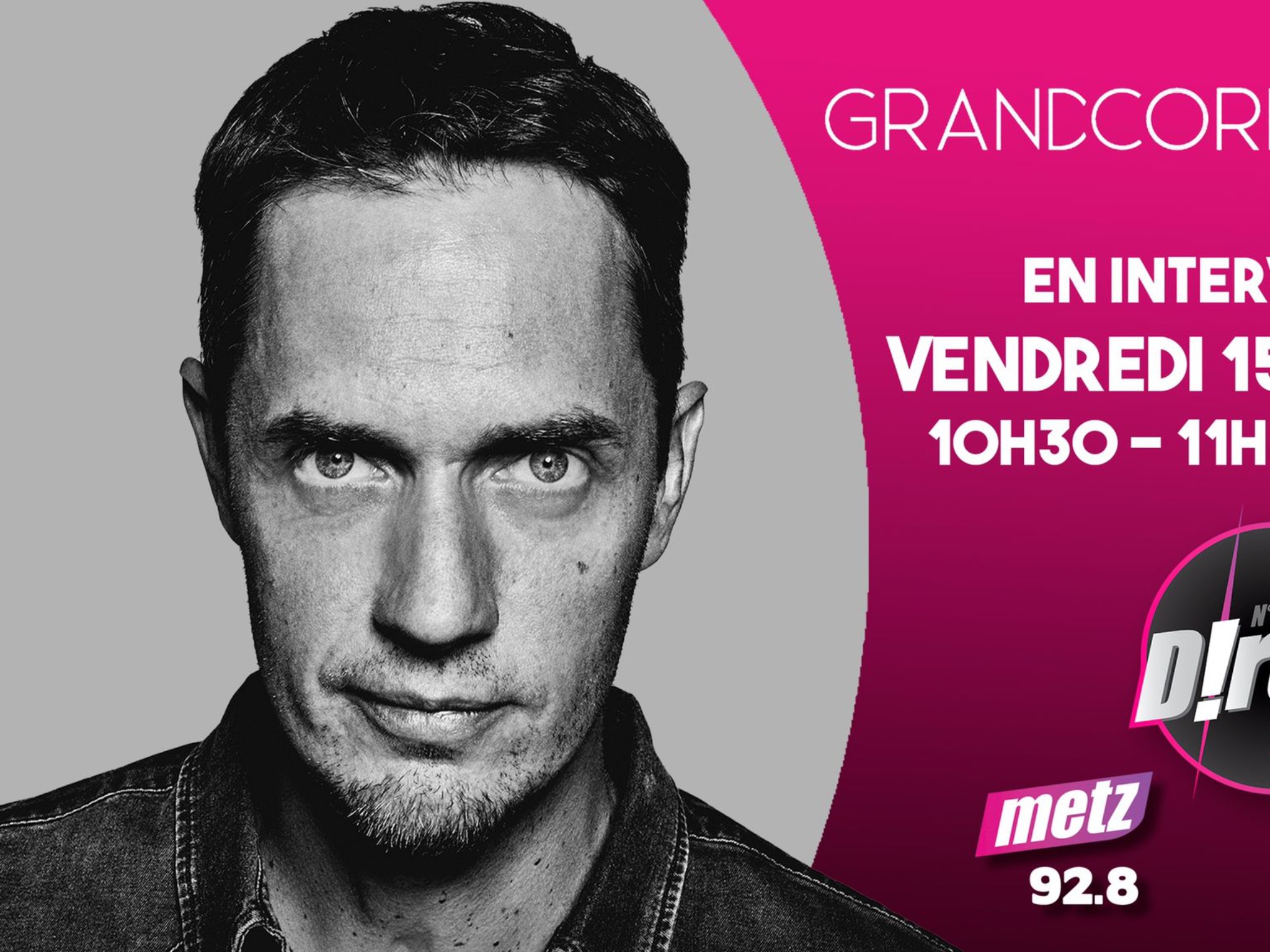 Grand Corps Malade ce vendredi sur D!RECT FM